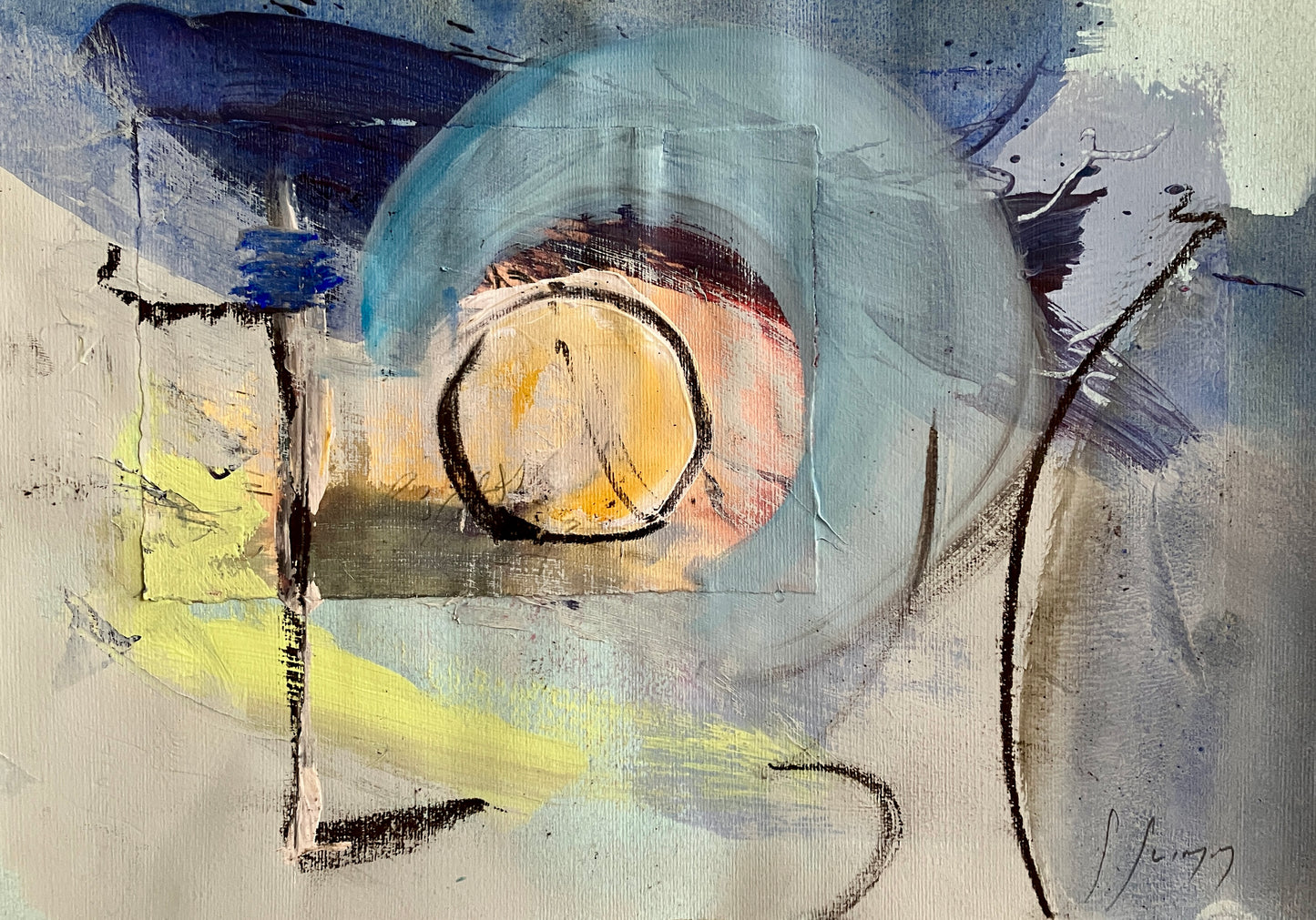 She Riseth - Original Mixed-Media Painting by Steve Slimm - Steve Slimm Online Gallery