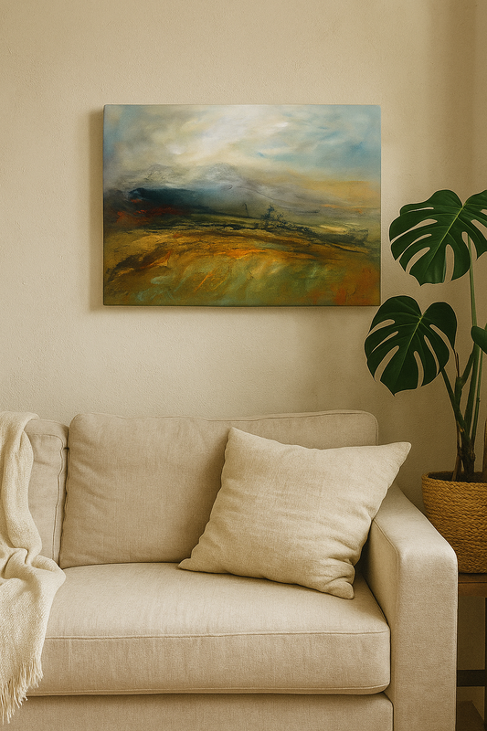 Deep Canvas Giclée Art Print by Steve Slimm - Rough Tor: A Tranquil Afternoon