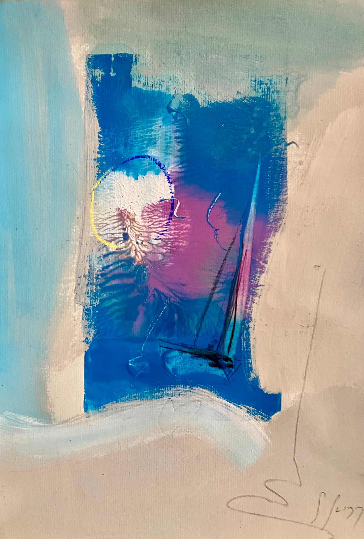 Afternoon Sail - Original Mixed-Media Painting by Steve Slimm - Steve Slimm Online Gallery