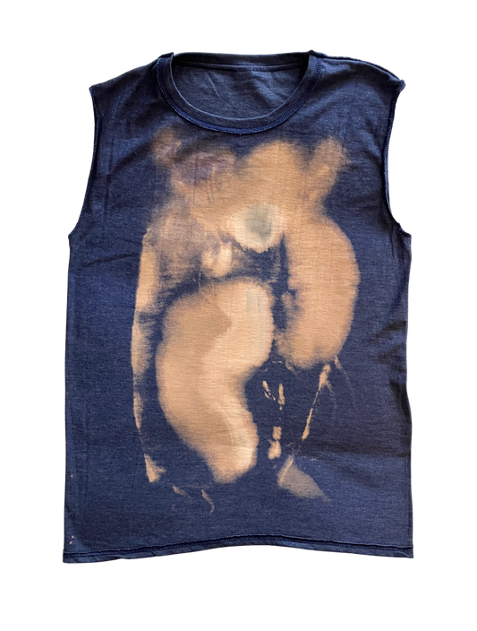 Original Art Pure Summerweight Cotton Hand-Crafted Sleeveless Reversible T-shirt - Medium