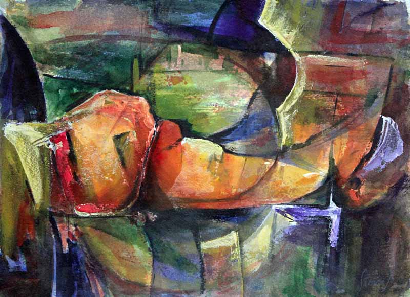 A Dance Within The Ancient Land - Original Mixed-media Painting by Steve Slimm - Artist Steve Slimm - Online Gallery