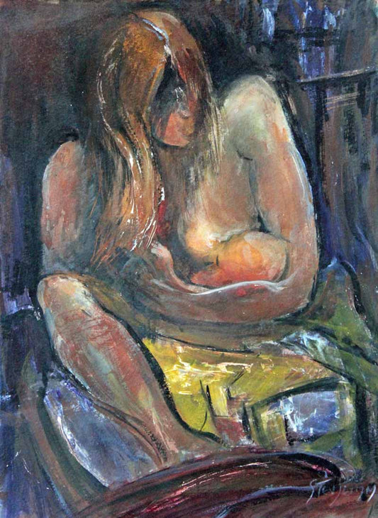 Ancient Innocence - Original Nude Painting by Steve Slimm - Artist Steve Slimm - Online Gallery