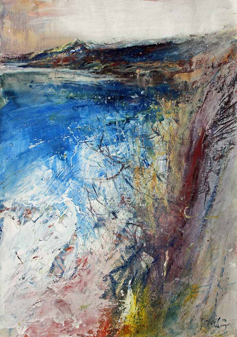 Autumn Turbulence - Original Mixed-media Painting by Steve Slimm - Artist Steve Slimm - Online Gallery