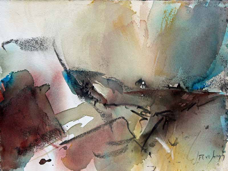 Dancing Through - Original Watercolour by Steve Slimm - Artist Steve Slimm - Online Gallery
