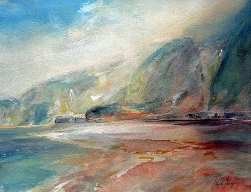 Fishing Cove - Original Mixed-media Painting by Steve Slimm - Artist Steve Slimm - Online Gallery