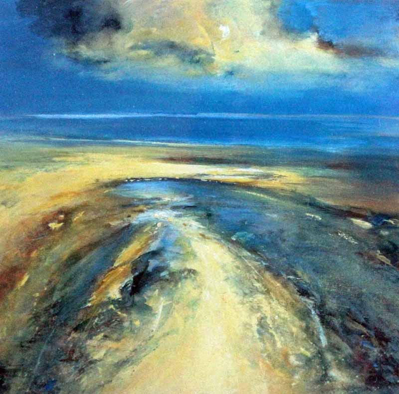Framed Art Print by Steve Slimm - Yellow Beach - Artist Steve Slimm - Online Gallery