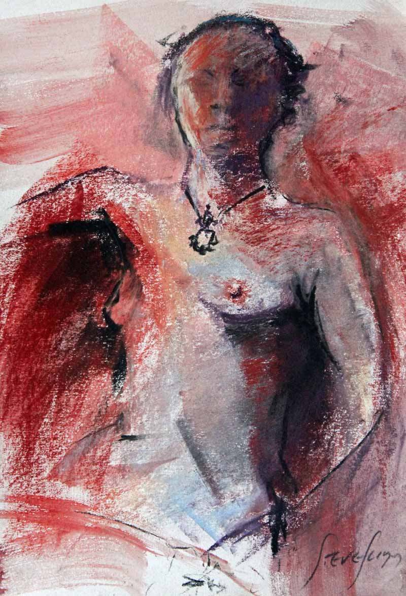 Dark Thoughts - Original Nude Sketch by Steve Slimm - Artist Steve Slimm - Online Gallery