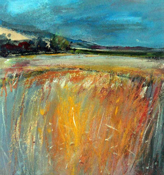 Fields Near Tavistock - Original Mixed-media Painting by Steve Slimm - Artist Steve Slimm - Online Gallery